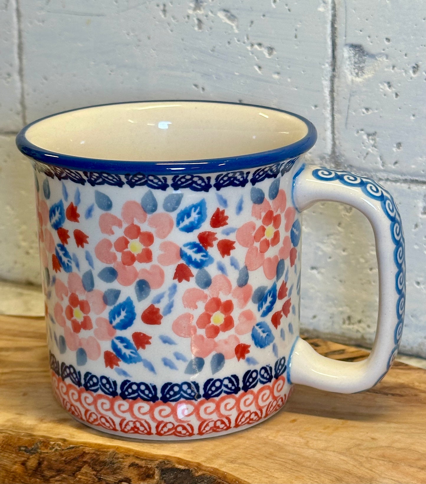 Manufaktura, Calico, Large Straight Mug 12 oz
