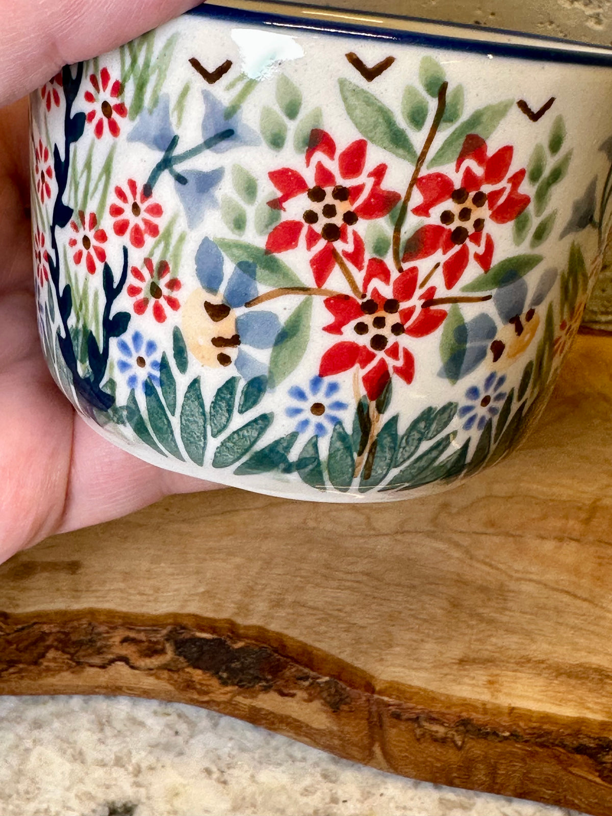 Manufaktura, Wildflower Covered Creamer/Melting Pot 8 oz.