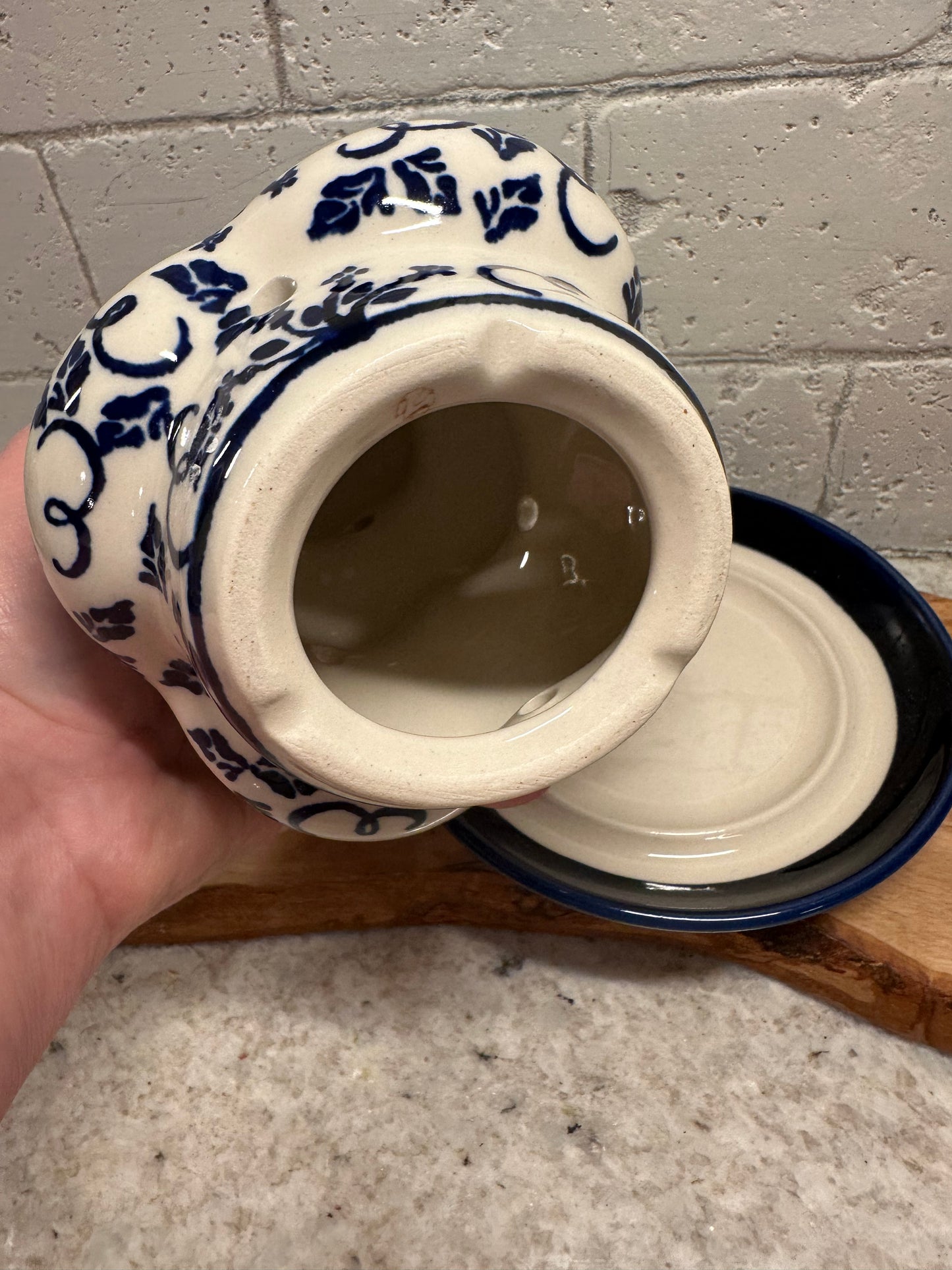 Zaklady Polish Pottery,  Blue and White Luminary Tree