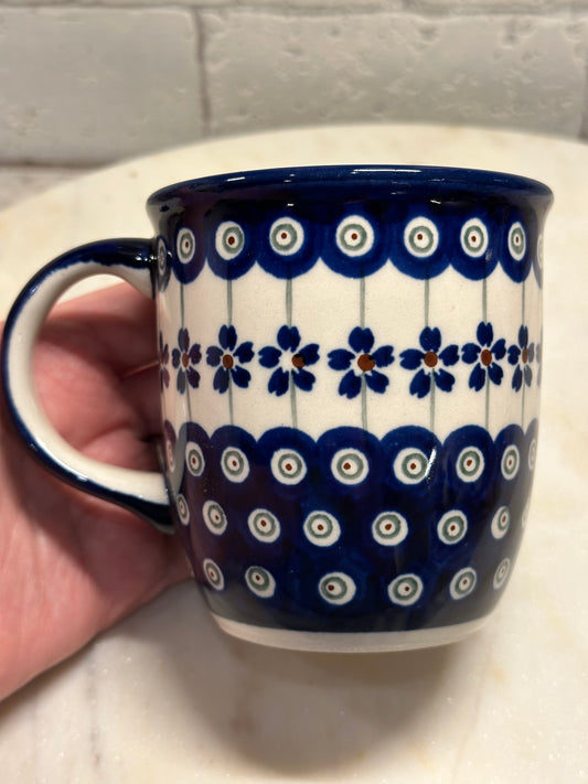 Zaklady Polish Pottery, Flowering Peacock, Straight Mug