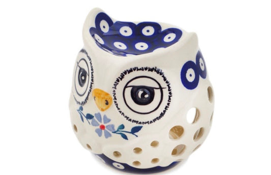 Manufaktura, Blue Violet/Forget Me Not, Luminary Owl Figurine/Wax Warmer