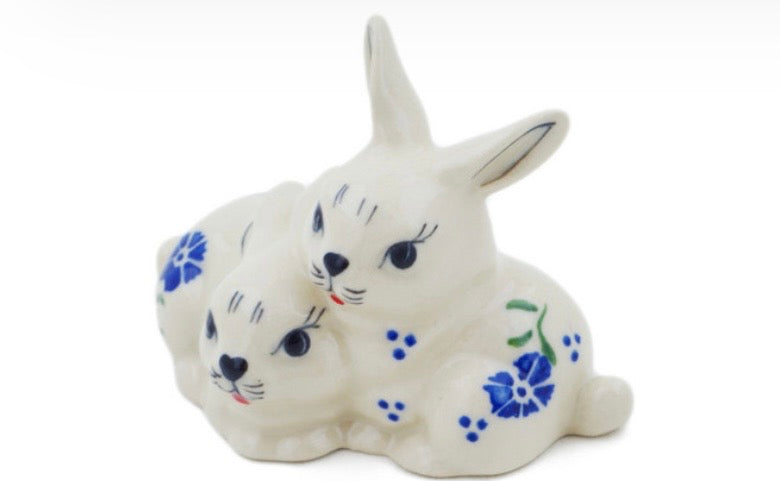 Bona, Blue Bursts, Bunny Figurine