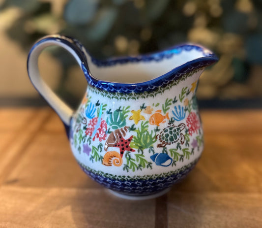 Kalich Polish Pottery, Art Level, Sea Life, Pitcher/Gravy Boat 19 oz.