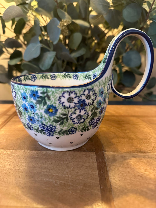 Ceramika Artystyczna Polish Pottery, Unikat 4734, Artist K. Dacyszyn, Loop Mug