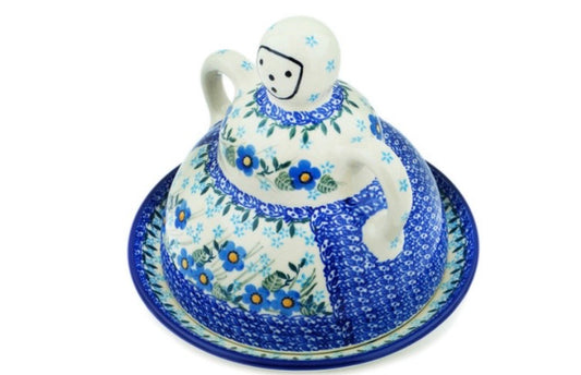 Ceramika Artystyczna, Blue Joy, Cheese Lady, 8"