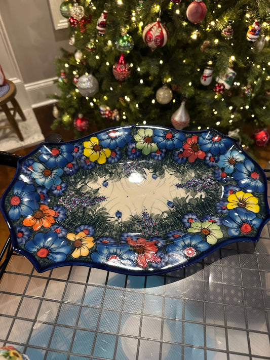 Kalich Unikat Art Level 2, Multicolor Flower Platter