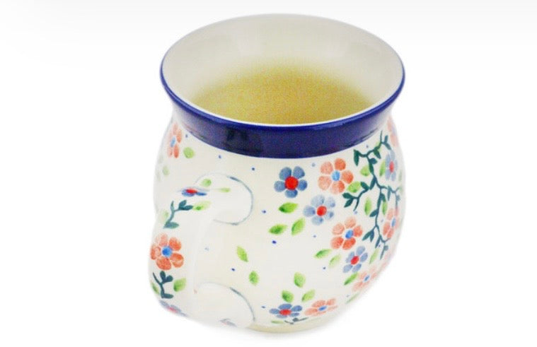 Ceramika Artystyczna, U5167, Verdant Hummingbird Spring, Large Bubble Mug