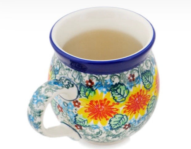 Ceramika Artystyczna, U4204, Marigold Chain, Medium Bubble Mug