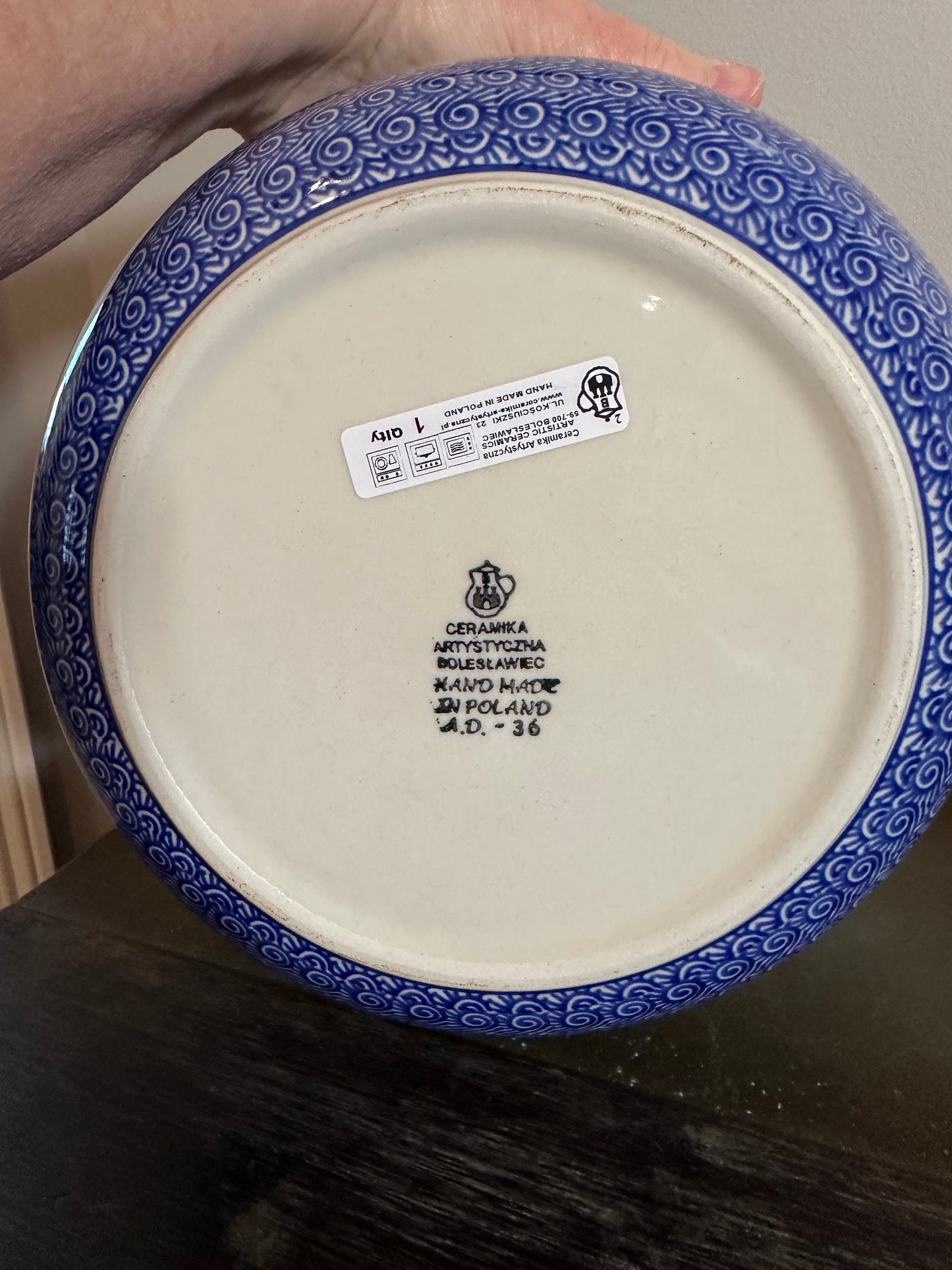 Ceramika Artystyczna,  Blue Bud Sea, Large Bowl