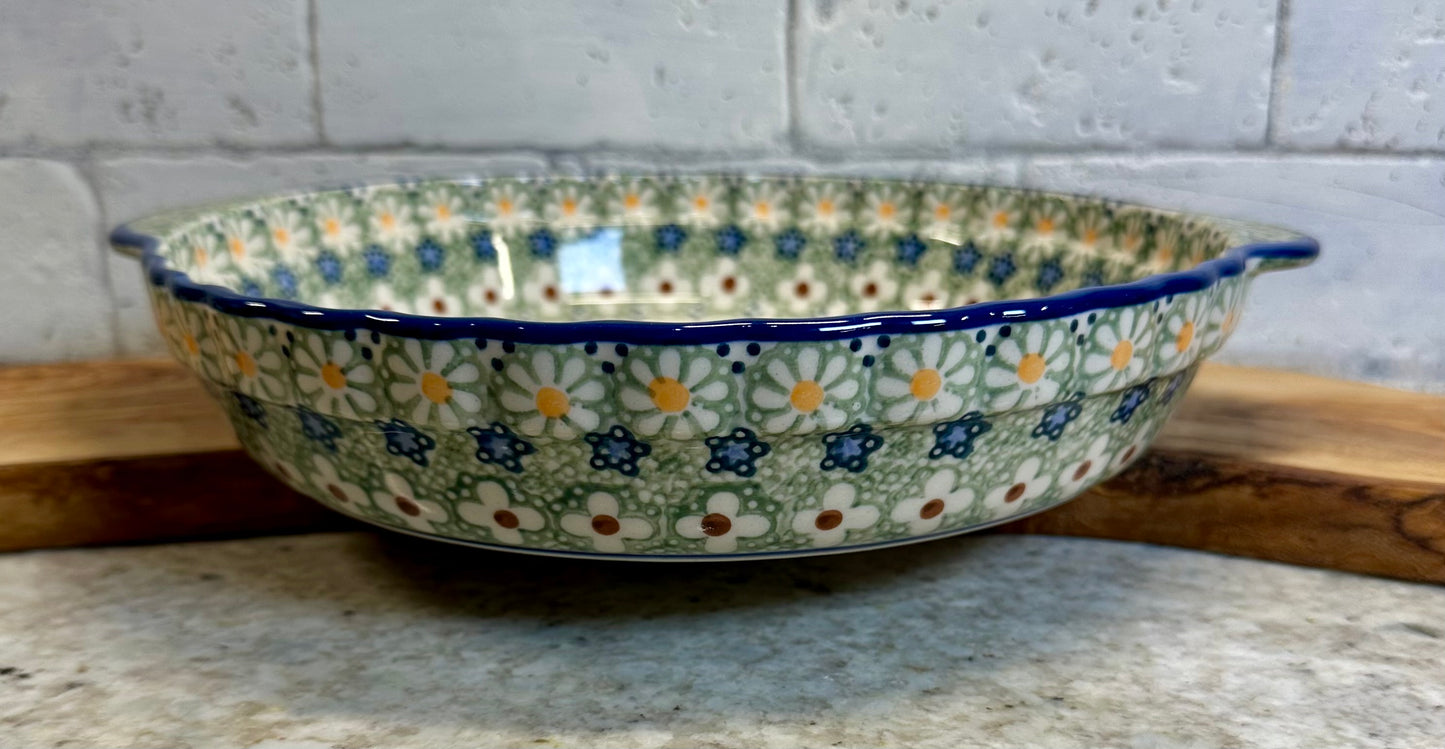 Manufaktura, Daisy Jane, Pie Plate with Handles