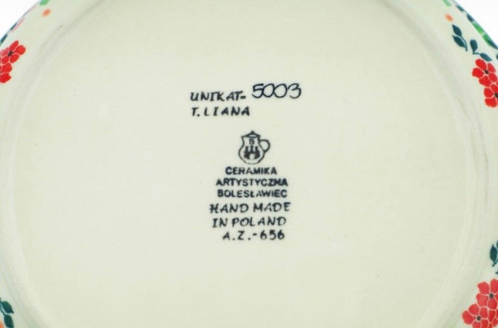 Ceramika Artystyczna, U5003 Pink Divinity, Medium Round Baker with Handles