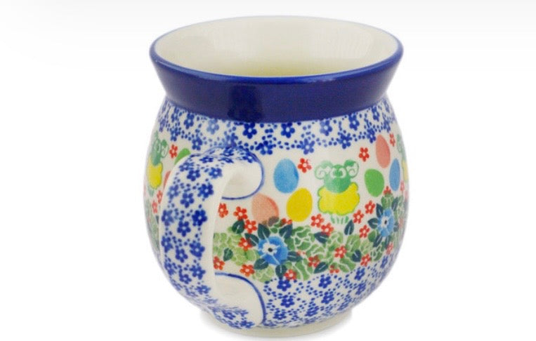 Ceramika Artystyczna, U5193, Sheep and Eggs, Large Bubble Mug