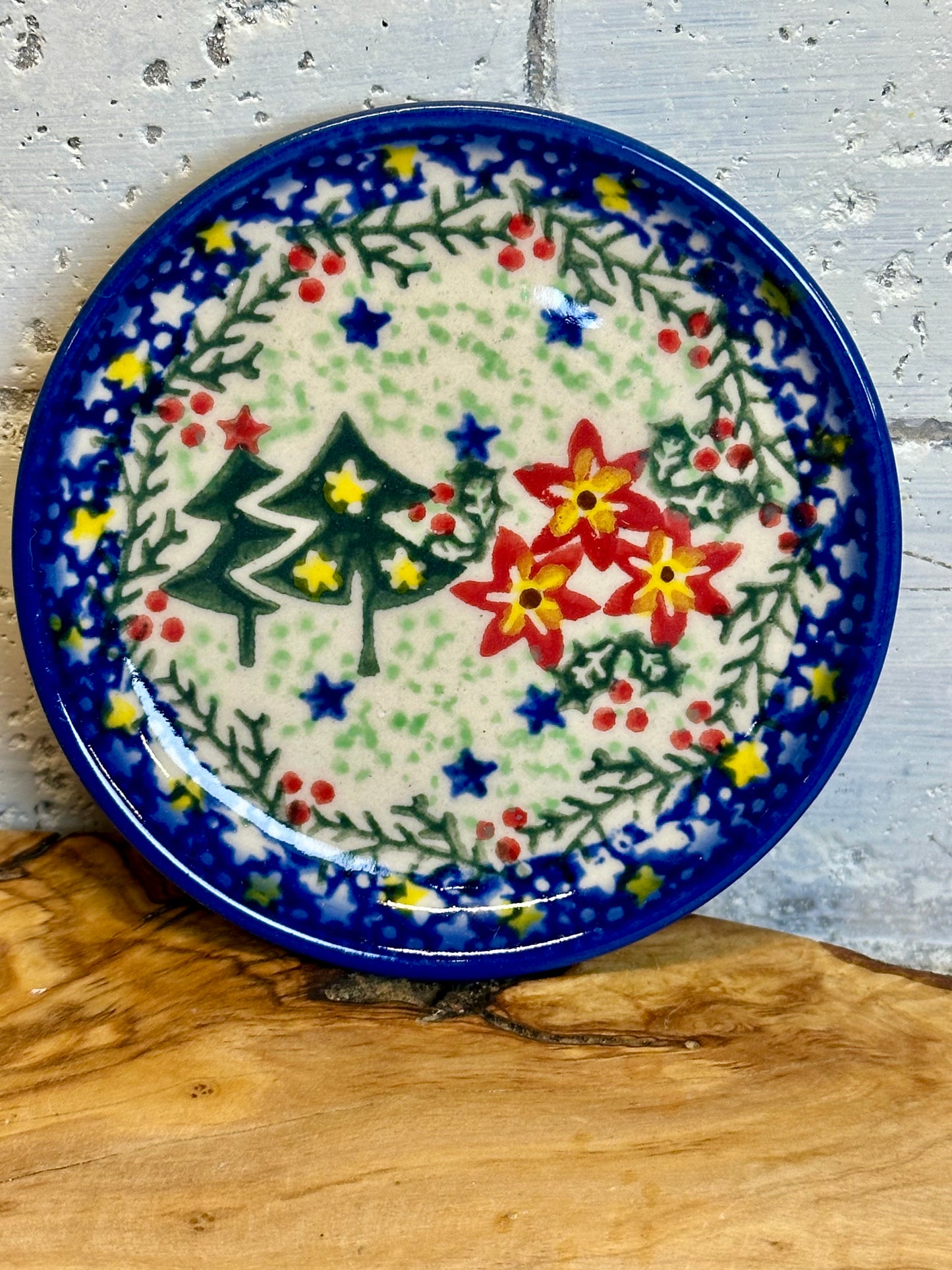 Vena, Trees and Red Flower Coaster/Mini Plate