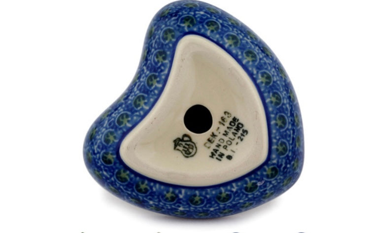 Ceramika Artystyczna Polish Pottery, Blue Poppies, Ring Holder