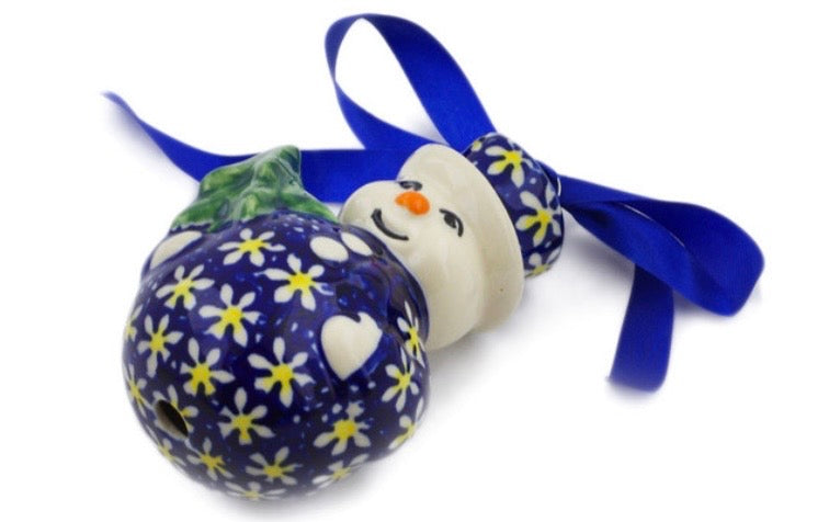 Manufaktura, Daisy, Snowman Ornament 4"