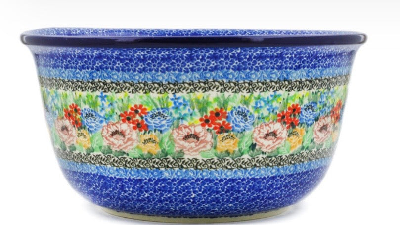 Ceramika Artystyczna, U4863 Carnation Valley,  Large Mixing Bowl  11"