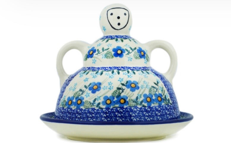 Ceramika Artystyczna, Blue Joy, Cheese Lady, 8"