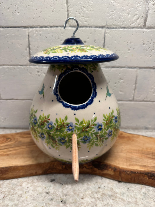 Kalich Polish Pottery, Hummingbird Bird House