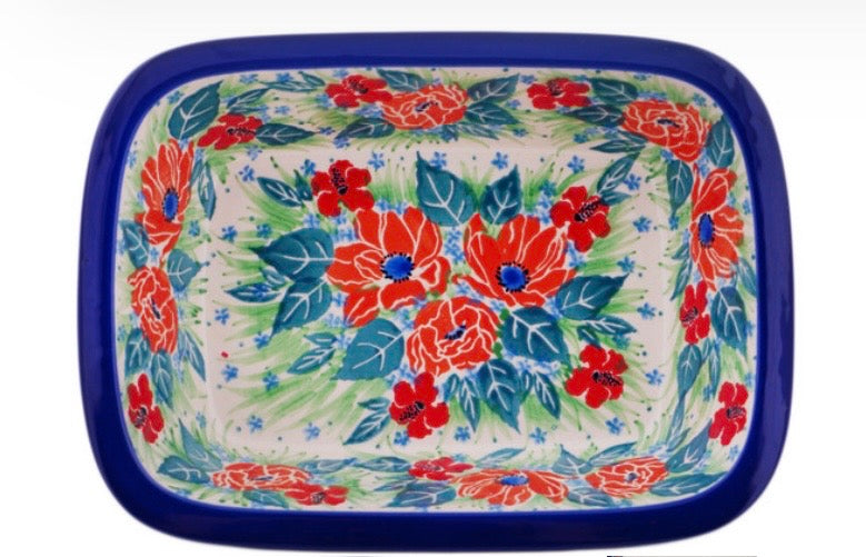 Ceramika Artystyczna, UnikatU5145,  Harmonious Rectangular Baker