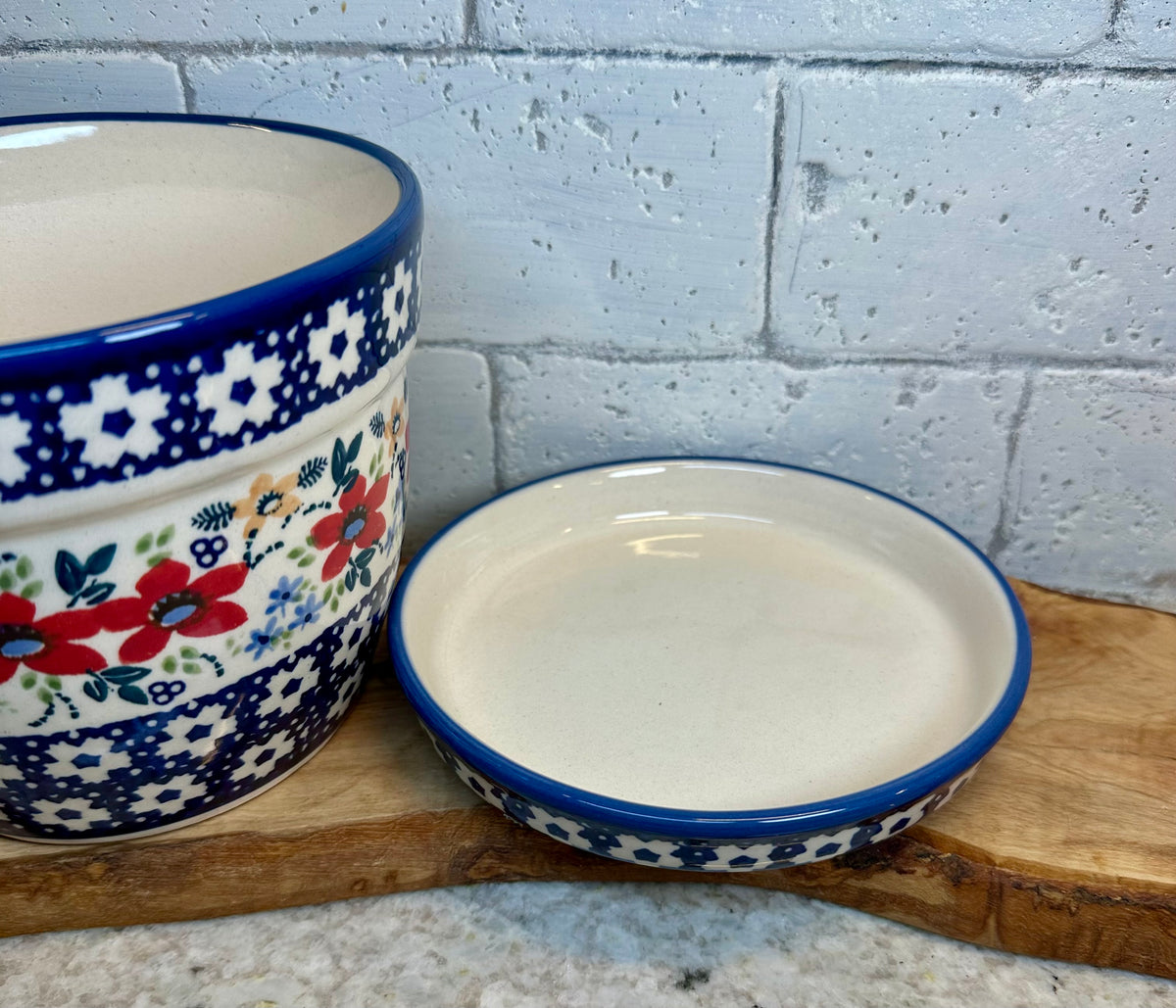 Manufaktura, Polonaise, Medium Flower Pot with Drainage Hole and Tray
