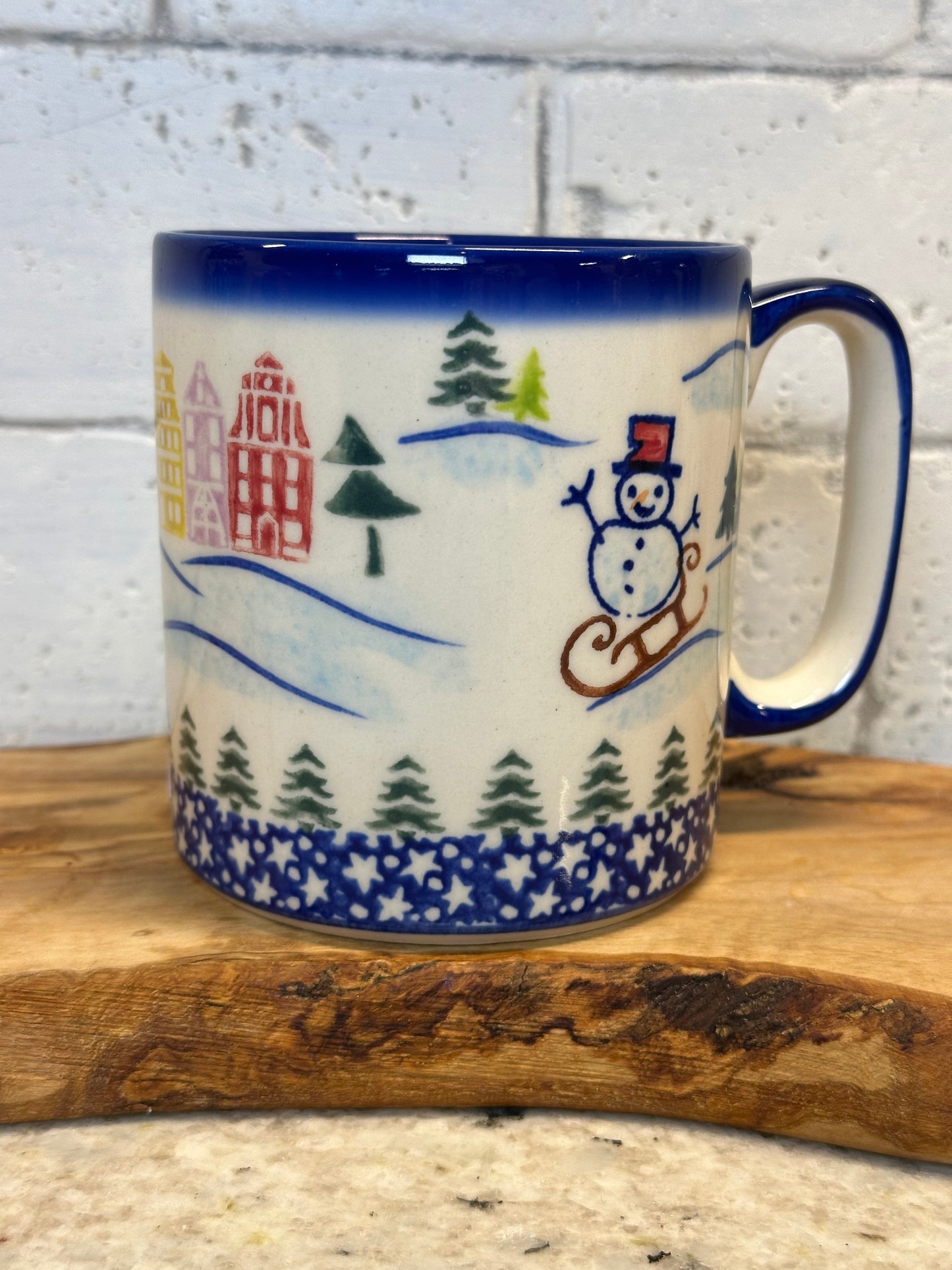 Vena Sweet Little Village and Snowman Straight Mug