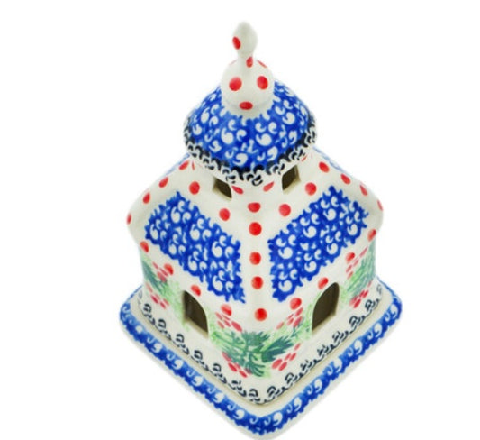 Ceramika Artystyczna Polish Pottery, Blooming Rowan, Chapel Luminary