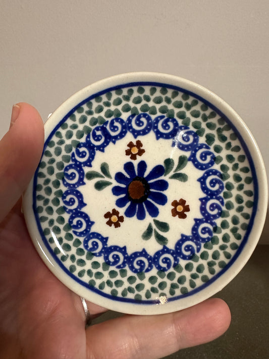 Ceramika Artystyczna, Blue Daisy Meadow, Coaster/Plate