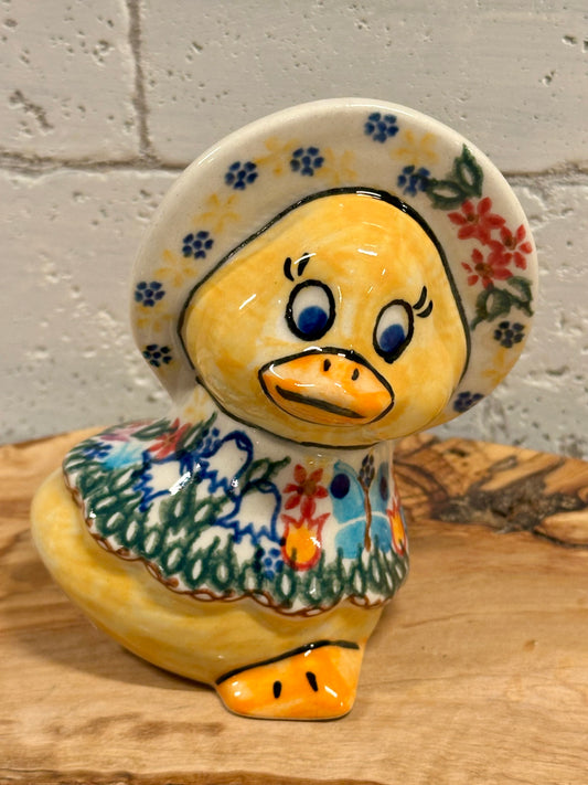 Vena, Garden of Eden Lady Duck with Bonnet Figurine