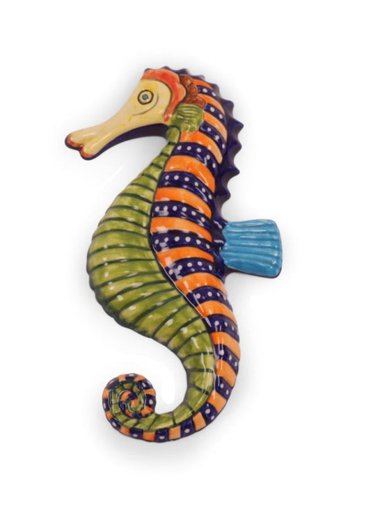Ceramika Kaola Polish Pottery, Limited Edition, Rainbow, Hanging Sea Horse Figurine