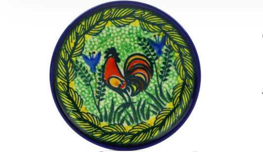Ceramika Artystyczna, Unikat Rooster Parade, Coaster/Mini Plate