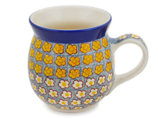 Ceramika Artystyczna Unikat 4957,  Popcorn Daisies, Bubble Mug