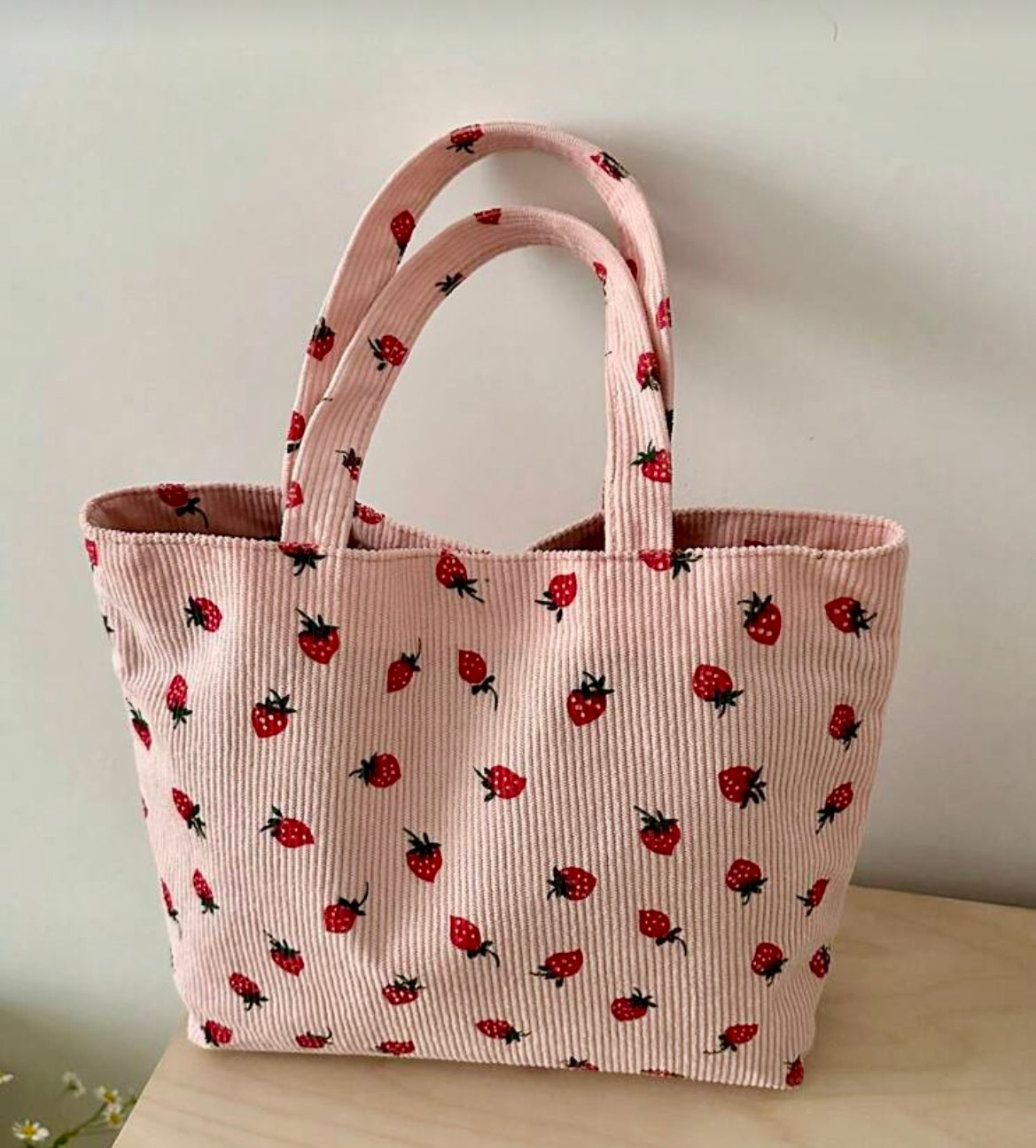 Medium Strawberry Tote Bag