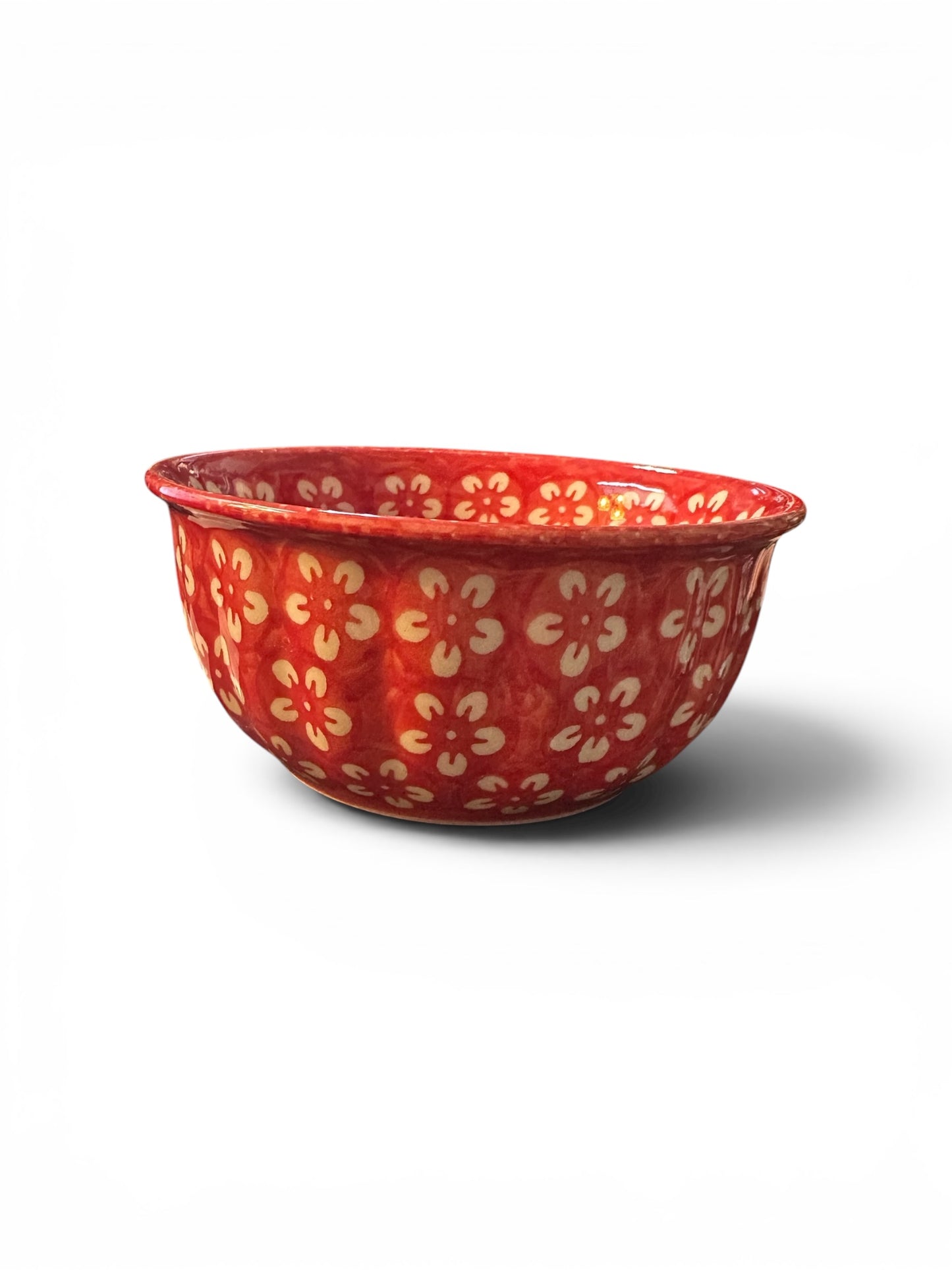 Manufaktura, Red Blossom, Scalloped Bowl