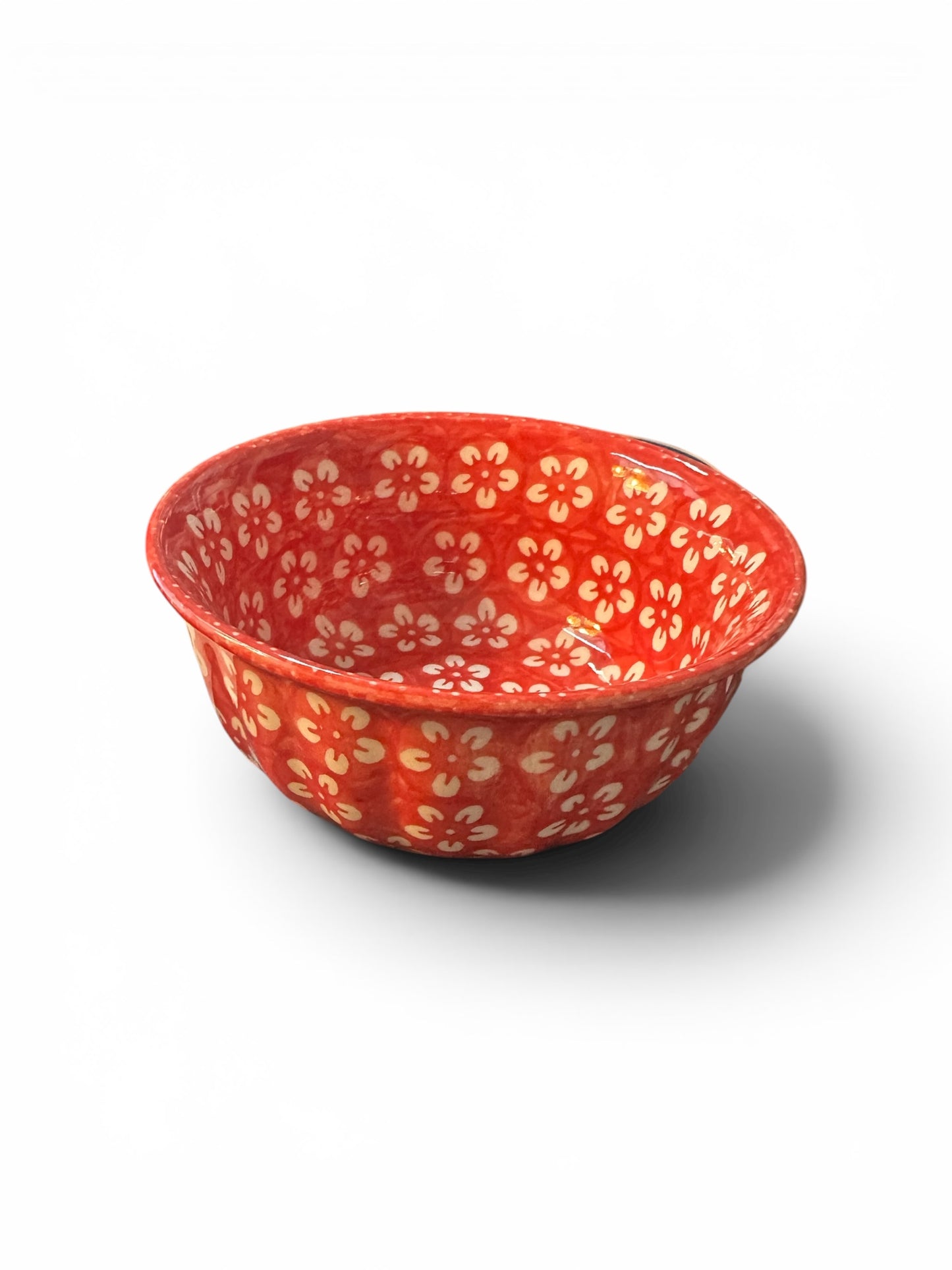 Manufaktura, Red Blossom, Scalloped Bowl