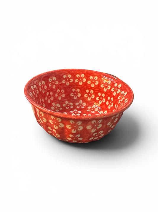 Manufaktura, Red Blossom, Scalloped Bowl