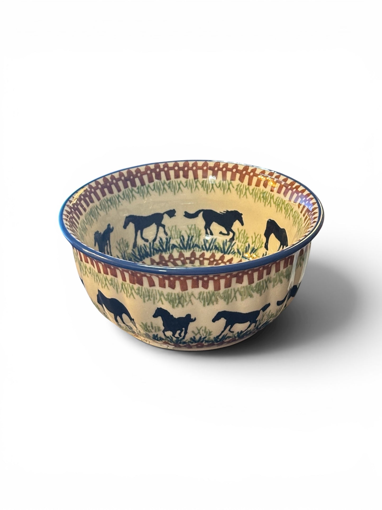 Manufaktura, Horsin Around, Scalloped Bowl 5.5"