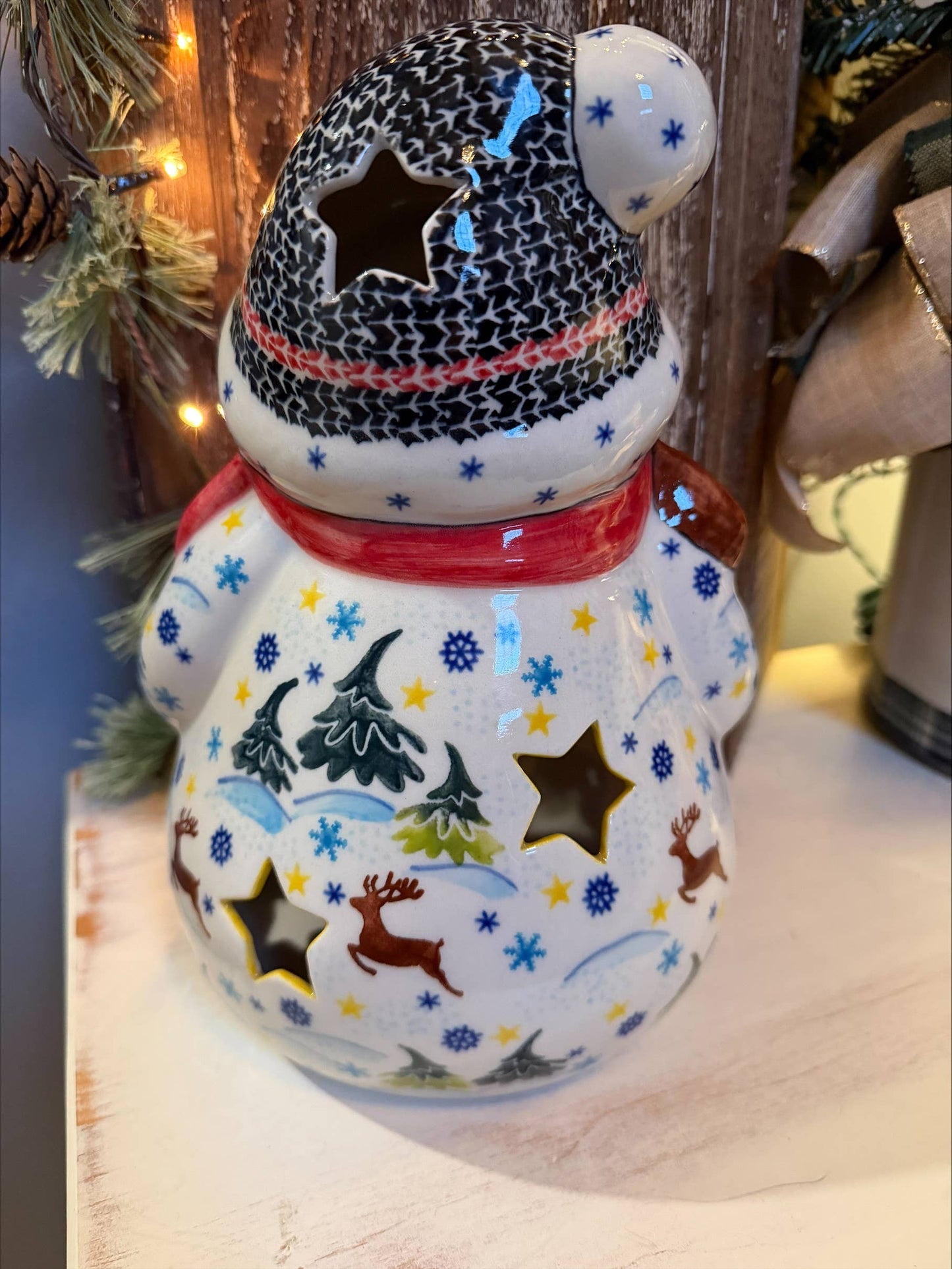 Vena Large Snowman Luminary