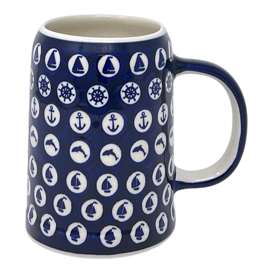 Drinking Glass, Tankard, 22 oz Small in "Nautical Nights" by Manufaktura