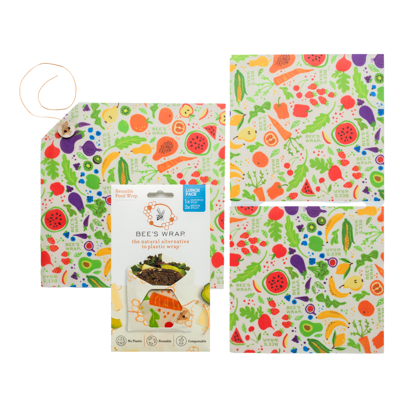 Bee's Wrap, Lunch 3 Pack - Garden Party