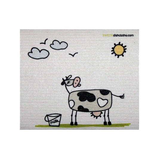 Swedish Dishcloth Fun Cow in Sun