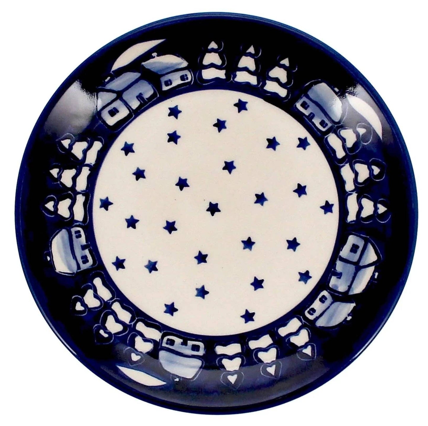 Plate, Round, Dessert, 7.25" in "Winter's Eve" by Manufaktura