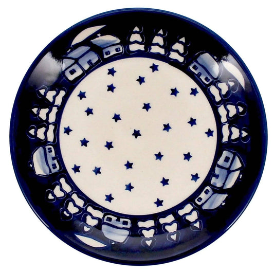 Plate, Round, Dessert, 7.25" in "Winter's Eve" by Manufaktura