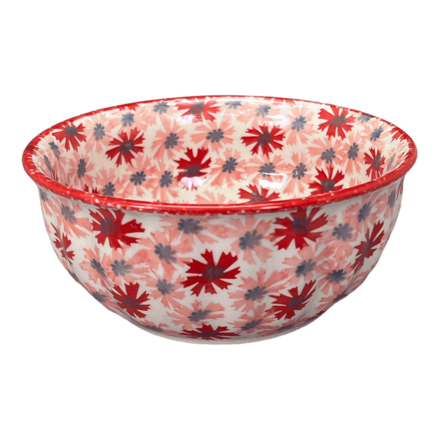 Bowl, Round, 6.5" in "Scarlet Daisy" by Manufaktura