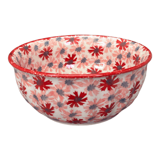 Bowl, Round, 6.5" in "Scarlet Daisy" by Manufaktura