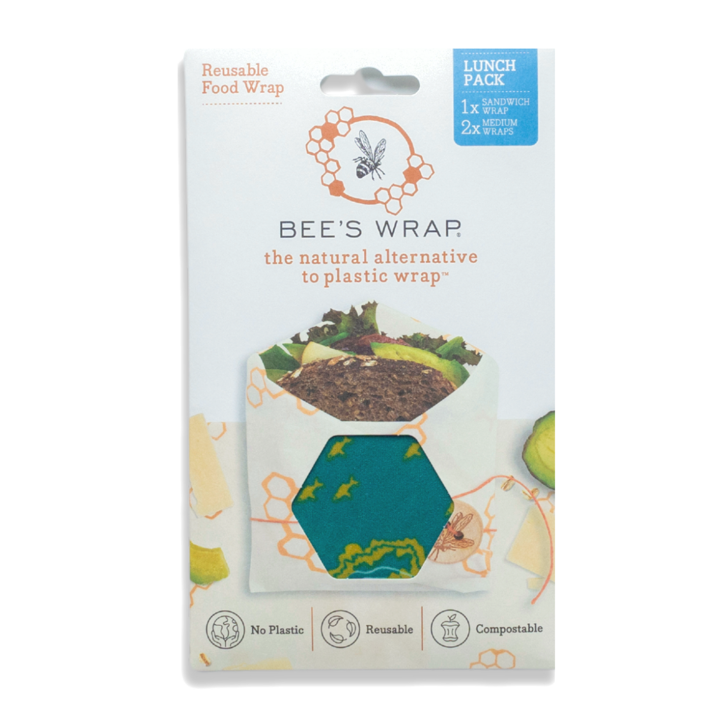 Bee's Wrap, Lunch 3 Pack - Oceans Print