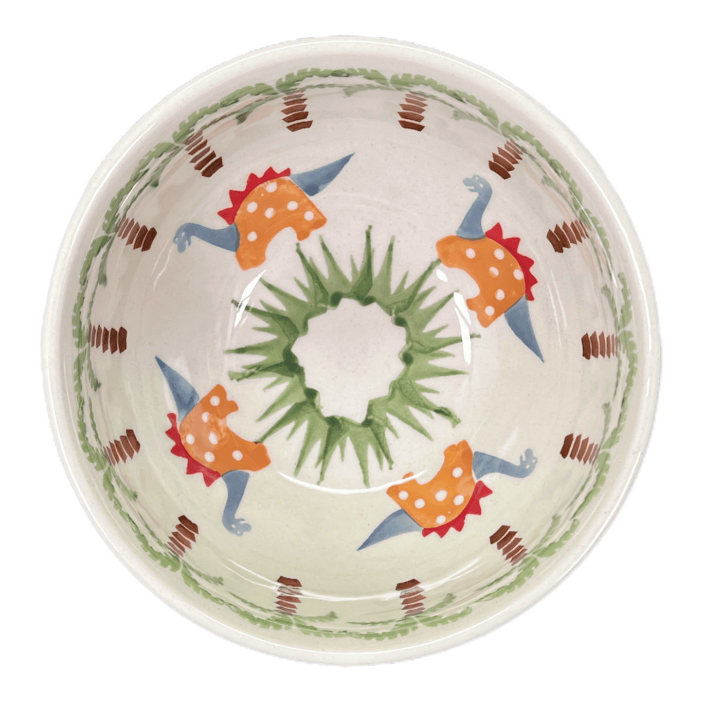 Bowl, Round, Tapered, 5.25" in "Dinosaur Park" by Manufaktura